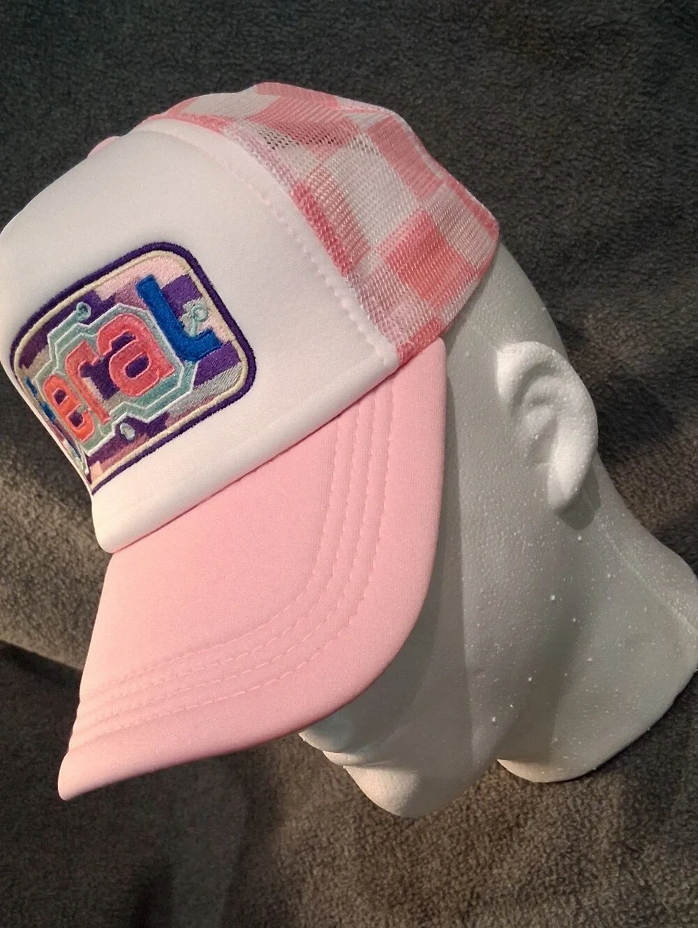 Feral Pink and White Trucker Hat